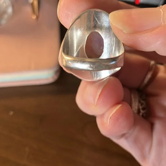 Sterling Silver .925 Moonstone Ring Size 9 - Picture 3 of 3